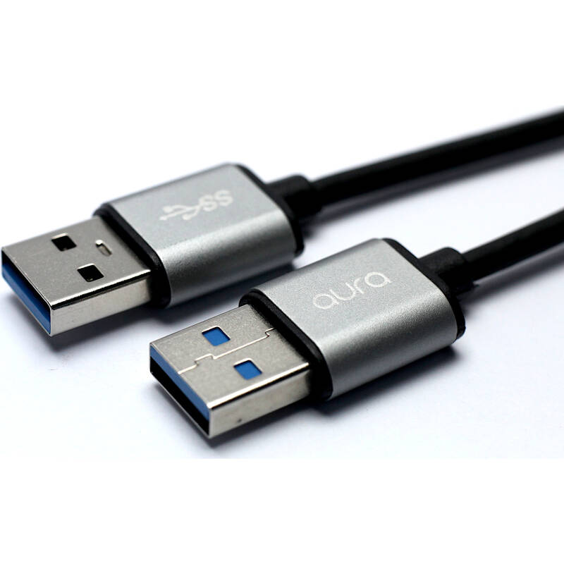 AR-07-013 USB 3.0 Cable A TO A 1 MTR nickel-plated male-male black.