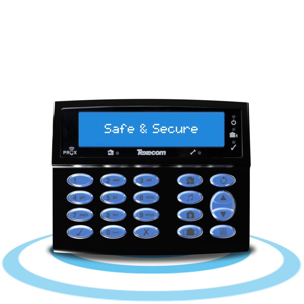 Texecom DBD-0200 | EN-G3 PREMIER ELITE BLACK LCDLP LARGE LCD 2 ZONES & 1 O/PUT
