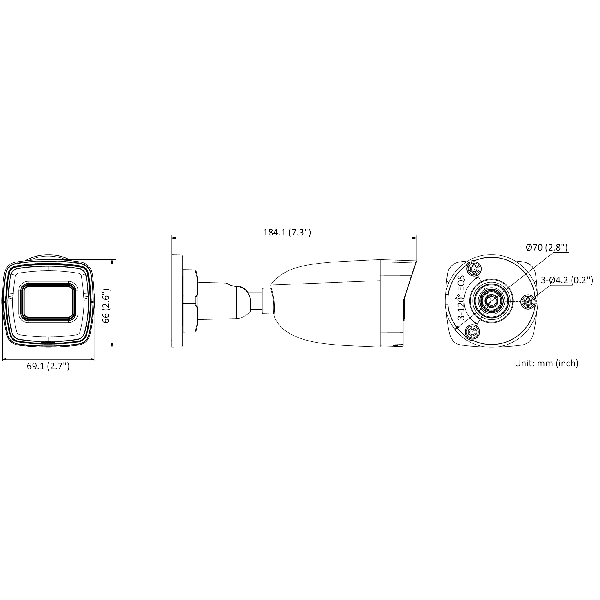 HiLook IPC-B140HA(4mm) IP Camera | 4MP | Bullet