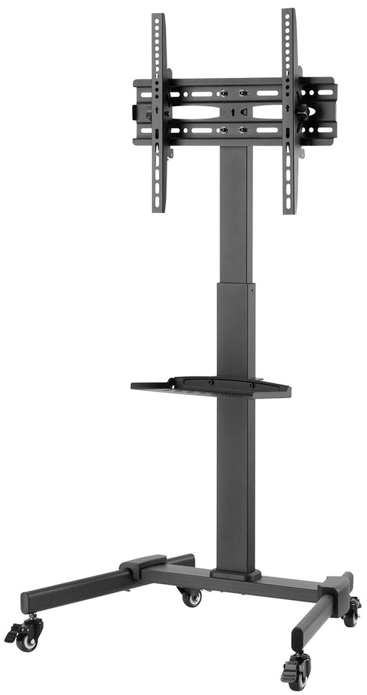 AV:Link | 129.204UK | Compact Height Adjustable TV Trolley with Shelf