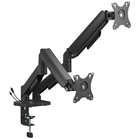 AV:Link | 129.529UK | Full Motion Dual Gas Spring Desktop Monitor Arm with USB Hub
