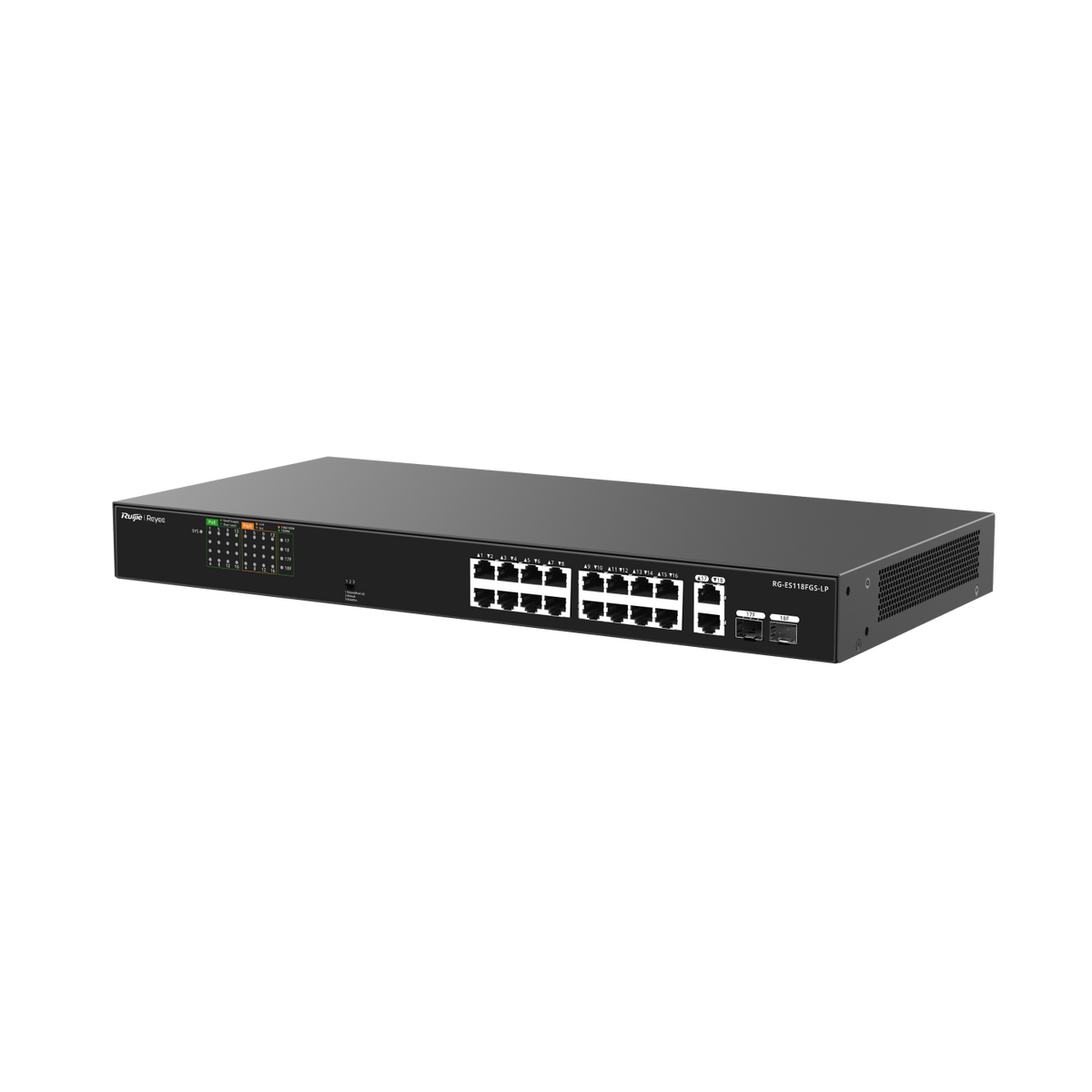 Reyee 10/100 Unmanaged Switch-Metal-PoE | RG-ES118FGS-LP