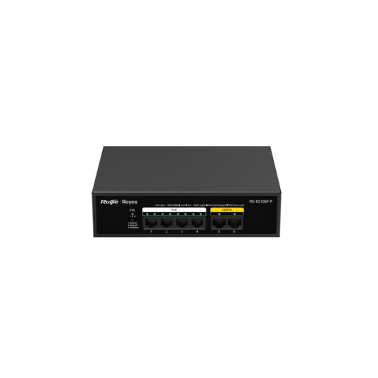 Reyee 10/100 Unmanaged Switch-Metal-PoE | RG-ES106F-P