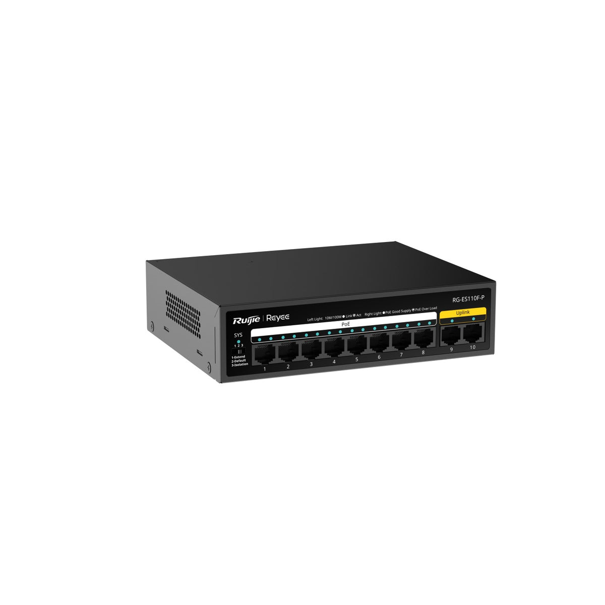 Reyee 10/100 Unmanaged Switch-Metal-PoE | RG-ES110F-P