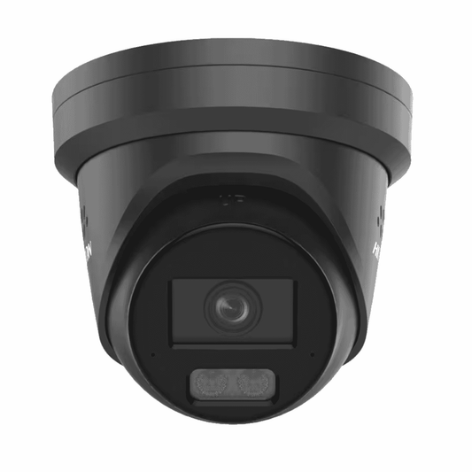 Hikvision DS-2CD2347G3-LIS2UY/SL (2.8mm) 4MP Fixed Turret Camera ColorVu Siren Mic Speaker BLACK