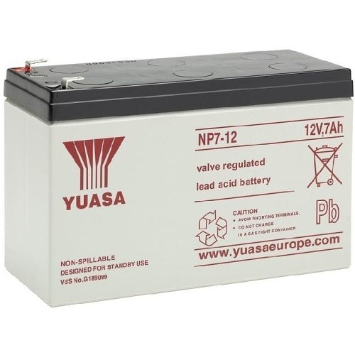 NP7-12 | YUASA NP7-12, 12 VOLT, 7.0AH, SEALED LEAD ACID BATTERY
