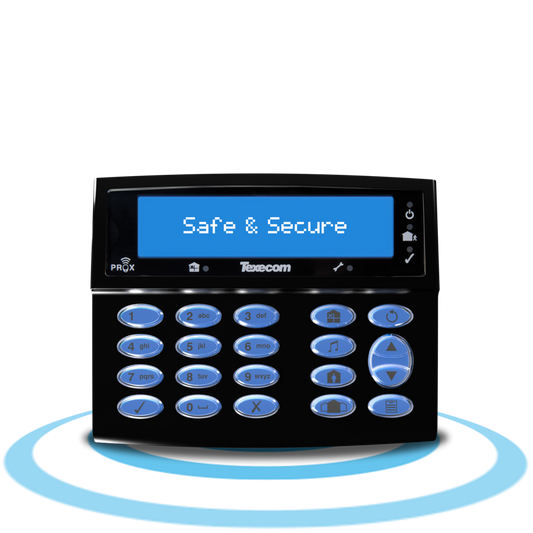Texecom DBD-0200 | EN-G3 PREMIER ELITE BLACK LCDLP LARGE LCD 2 ZONES & 1 O/PUT