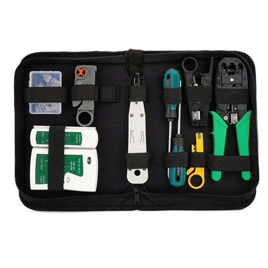 Professional RJ45 Network Tool Kit with EZ Crimp Tool