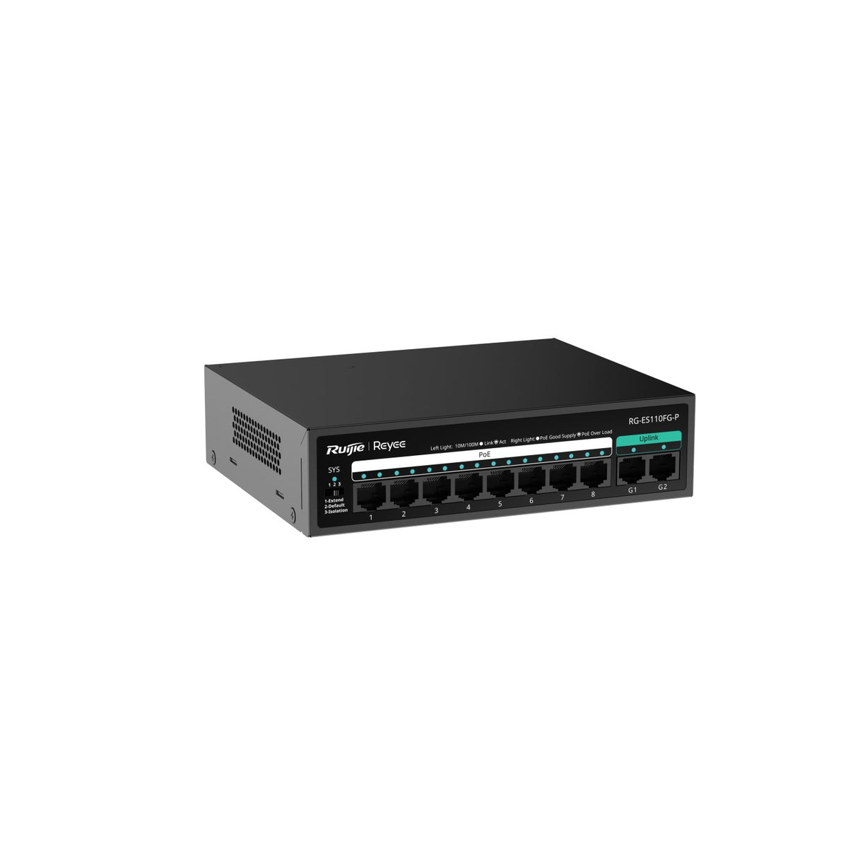 Reyee 10/100 Unmanaged Switch-Metal-PoE | RG-ES110FG-P
