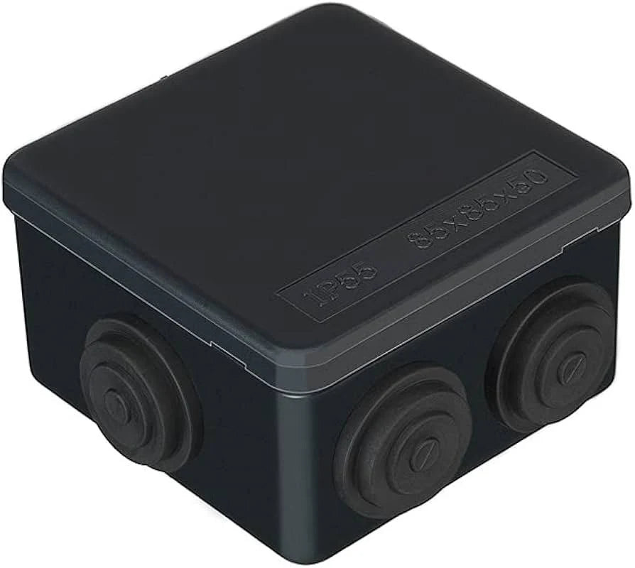 Black IP Junction Box IP55 ROHS 85X85X50